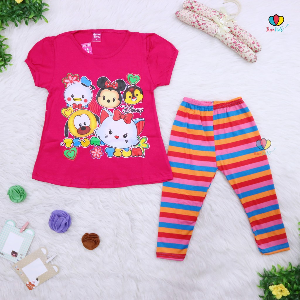 Setelan Catty Little Pony Uk. 5-6 Tahun Baju Anak Perempuan Legging Kaos Karakter Celana Panjang