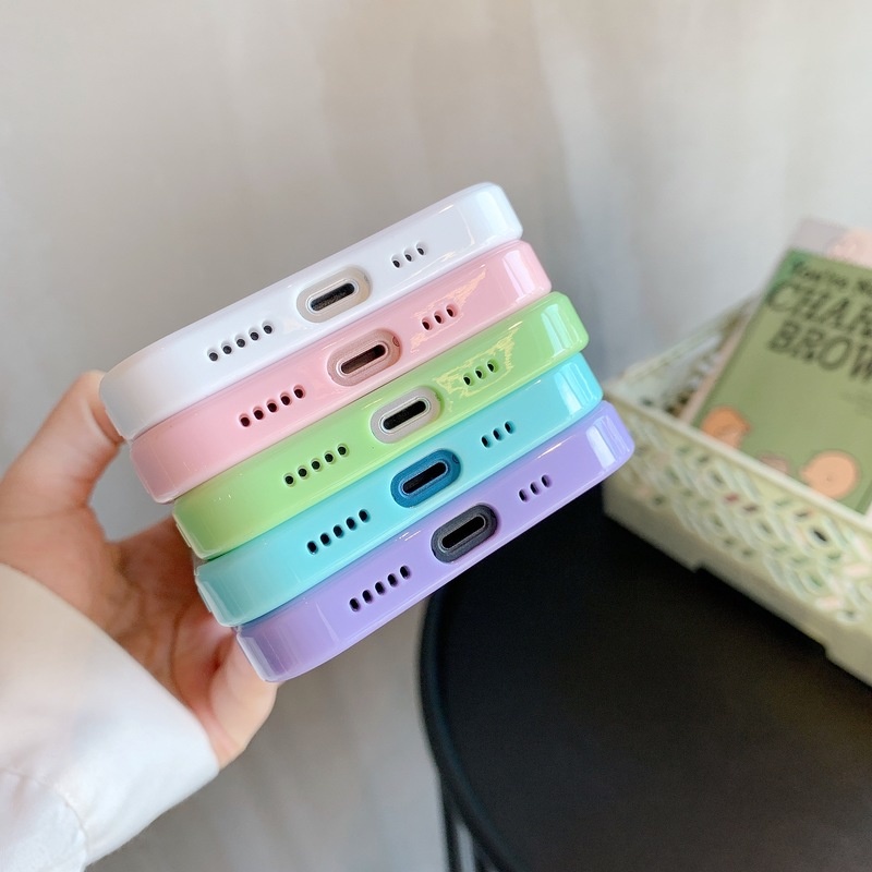 Casing Bahan Akrilik Transparan Warna Permen Untuk Iphone 12 11 Pro X Xs Max 7 8 Plus