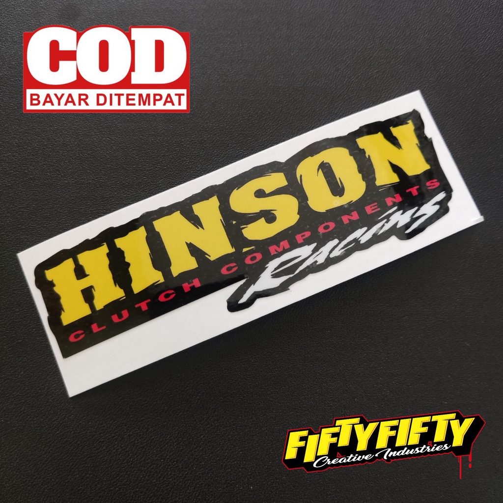 Stiker Print Cut HINSON Stiker Printing Laminasi Glossy Stiker Motor Mobil Helm Sudah Membentuk Pola Desain