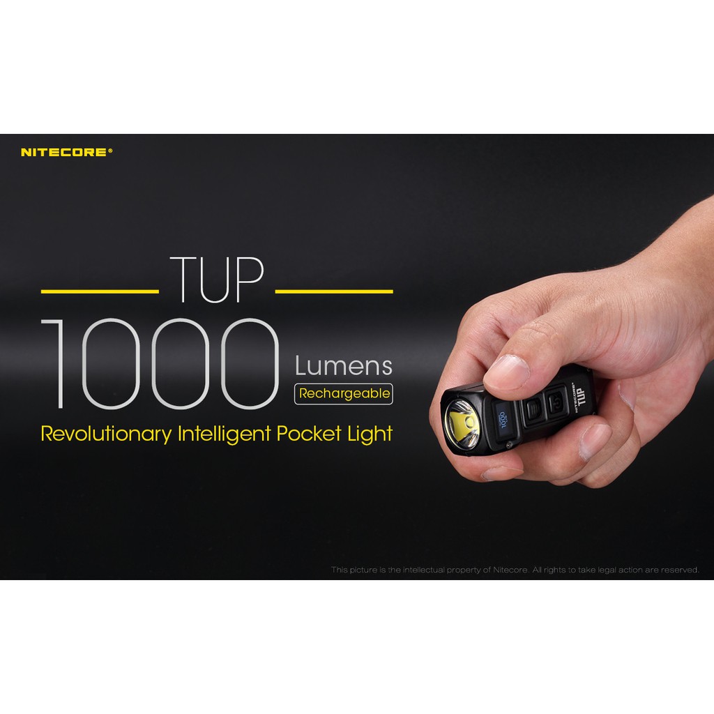 NITECORE Tup USB Rechargeable 1000 Lumen Bentuk Gantungan Kunci