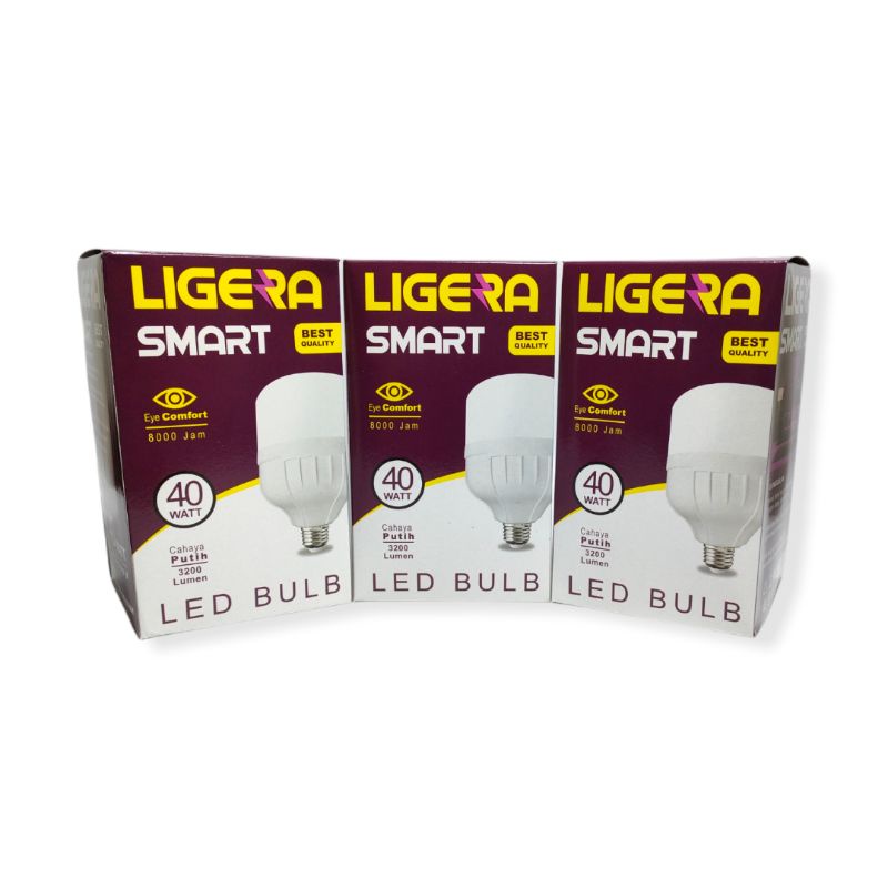 Paket 3 Pcs LIGERA Smart Lampu LED Capsule 40 Watt - Cahaya Putih