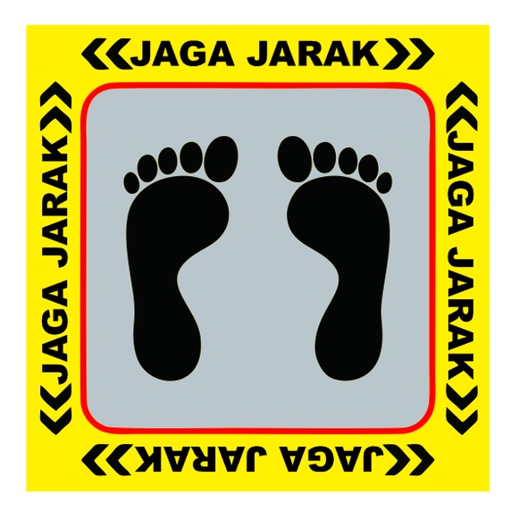 

STIKER JAGA JARAK 30X30CM HIGH QUALITY MURAH