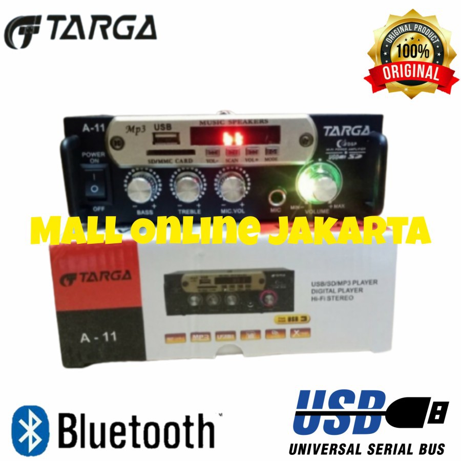 Ampli Mini Targa a11 Bluetooth Usb Amolifier power a 11