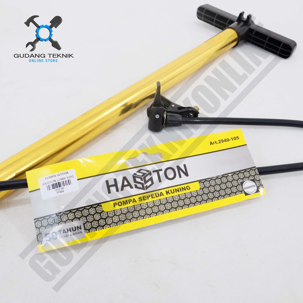 Hasston 2940-105 / Pompa Sepeda Hasston - Pompa Ban Sepeda Portable Aluminium