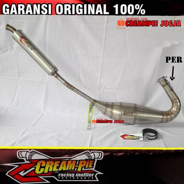 Knalpot Creampie Jogja Original  ZZ1 STAINLESS PER Ninja R RR KRR