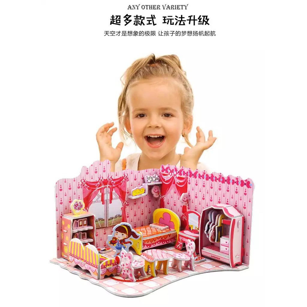 LYSASHOP - MAINAN EDUKASI ANAK PUZZLE 3D DIY BESAR/MELATIH MOTORIK KREATIFITAS KESABARAN IMAJINASI-1