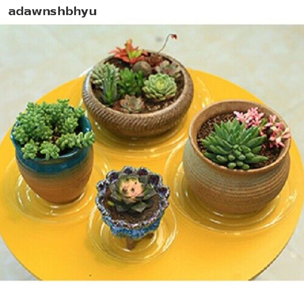 Adawnshbhyu 10pcs Tatakan Tanaman Kebun Drip Tray Bulat Alas Pot Bunga Plastik Bening Snack