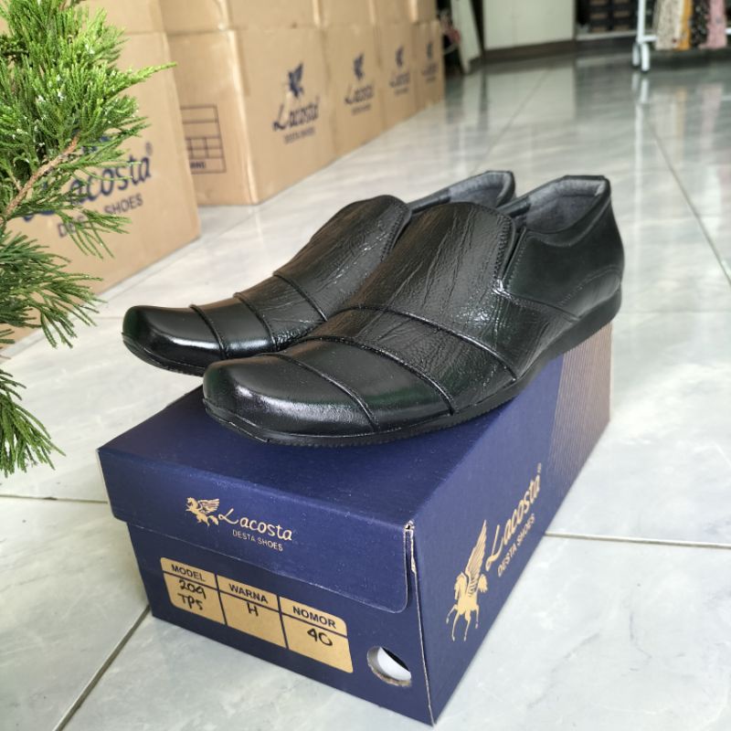 Sepatu Pantofel Kulit Sapi asli Trepes Anti selip by lacosta