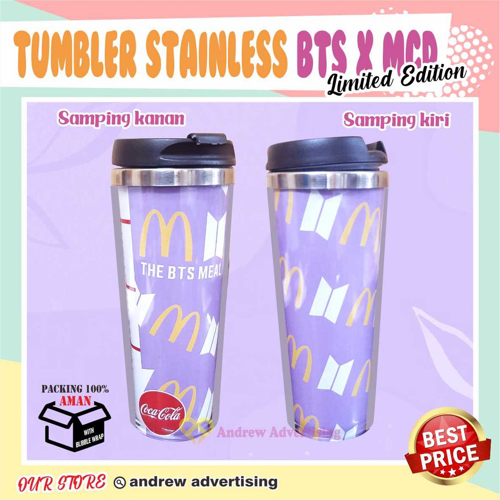 [Stainless] Tumbler Botol Minum MCD x BTS Limited Edition