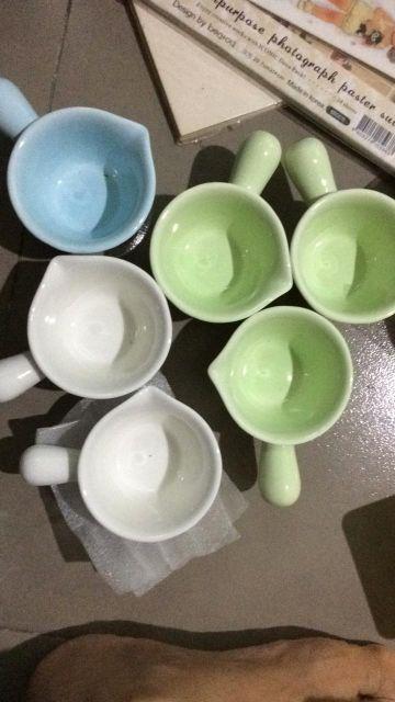 Unik Mangkok Saji Mini Keramik Bentuk Love/bowl Kecil/mangkok Saus