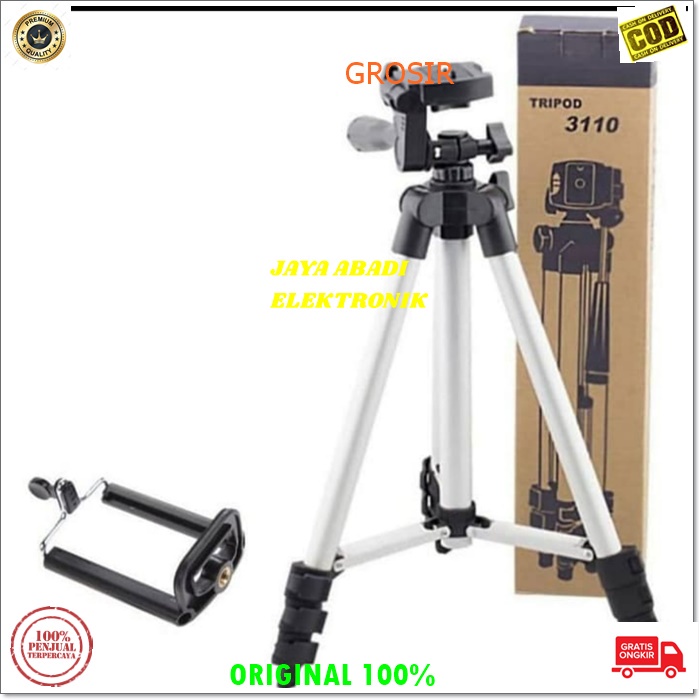 J150 ORIGINAL TRIPOD KAMERA KAKI TIGA HOLDER HANDPHONE CAMERA PENOPANG PANJANG 1 METER STAND STANDING GANTUNGAN HANDPHONE MULTI UNIVERSAL MAMPU MENAHAN BEBAN 4 - 4KG KOKOH KUAT ANTI JATUH ANTI KARAT PENOPANG  MEREKAM STANDING ALUMINIUM METAL PANJANG