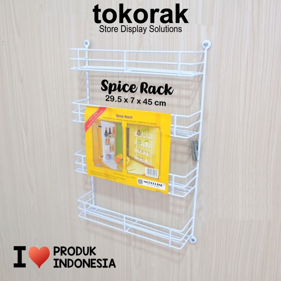 RAK BUMBU DAPUR SPICE RACK 4 SUSUN SERBAGUNA MODELLINE