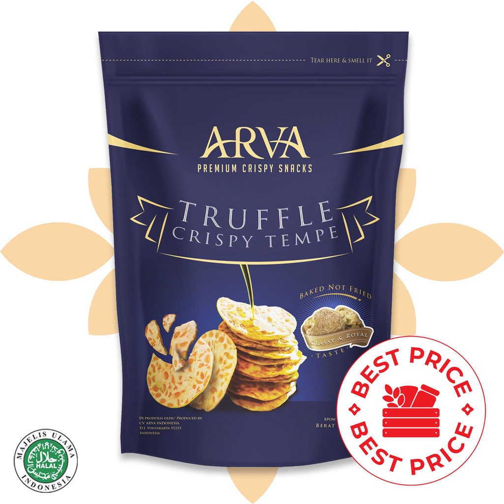 ARVA - TRUFFLE CRISPY TEMPE SNACK - 80 GR (PREMIUM &amp; HALAL)