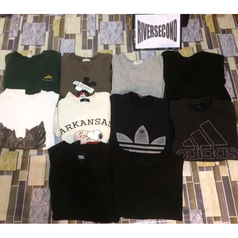 paket usaha crewneck second / borongan crewneck / crewneck oversize 10pcs