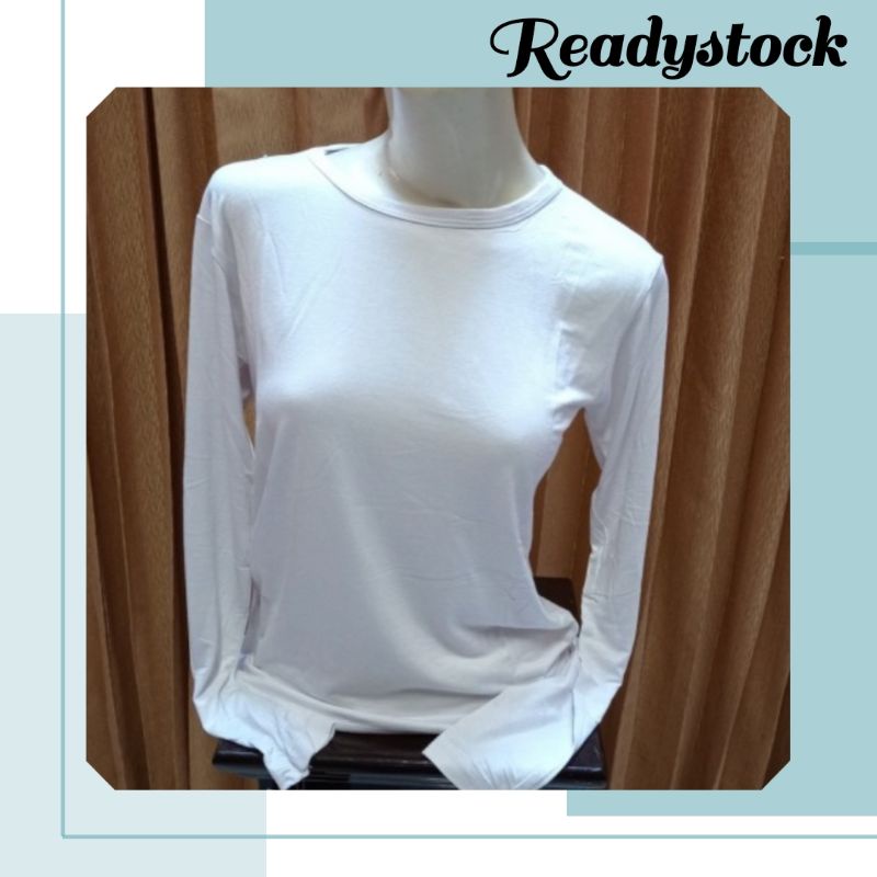 Kaos Wanita Lengan Panjang Spandek Readystock Surabaya