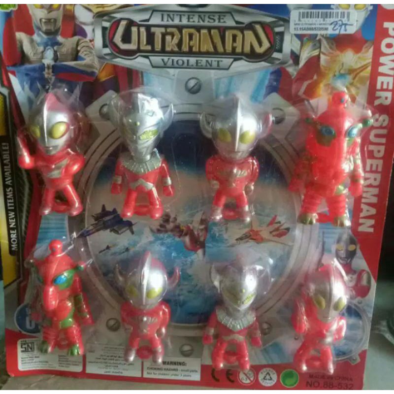 H0157 HAPPY KIDS MAINAN ULTRAMAN SET ISI 4PCS DAN ISI 8 PCS MAINAN ROBOT ULTRAMAN KECIL