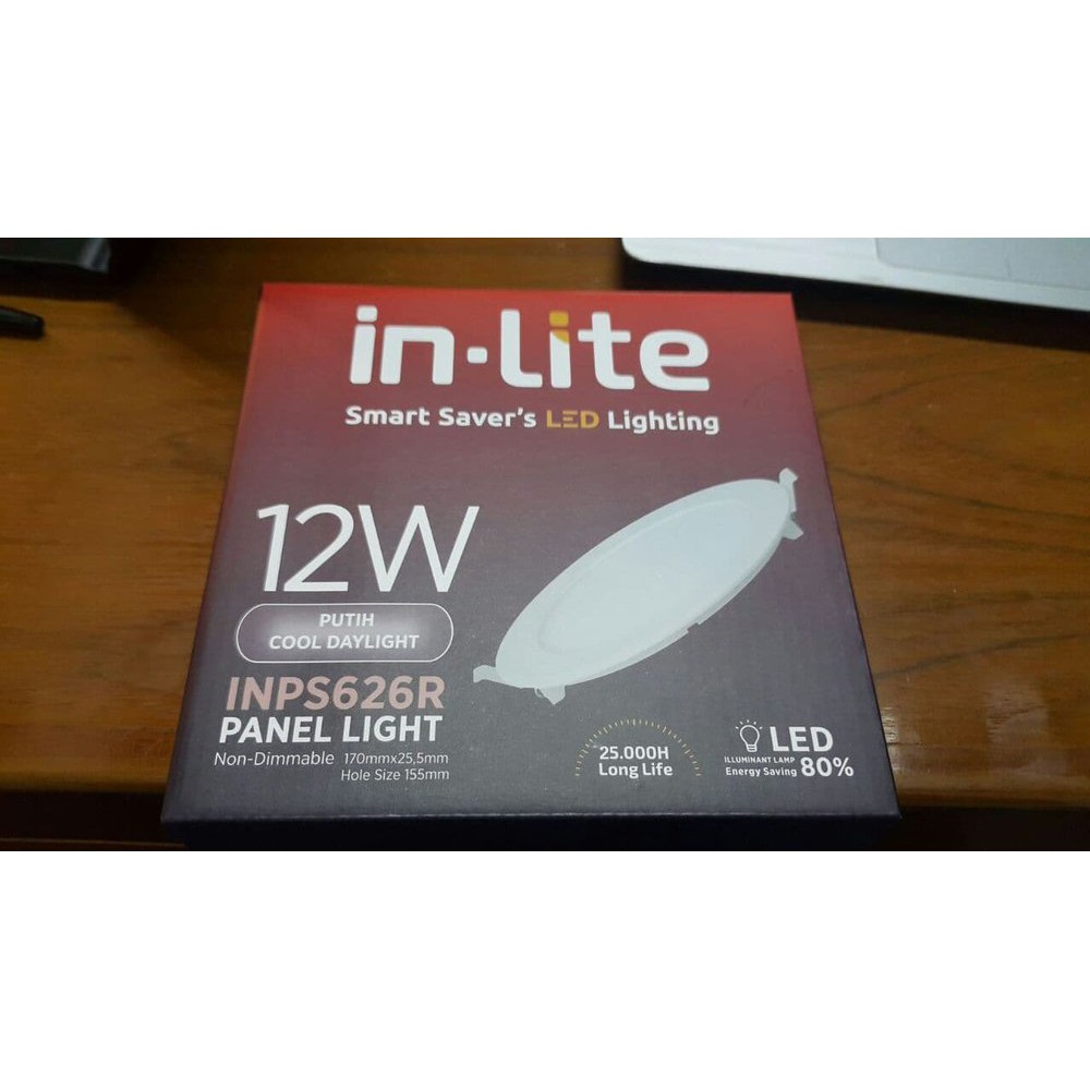 Downlight INLITE IB 12W Bulat / Downlight Panel LED Tanam Bulat