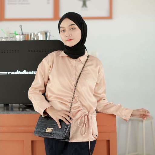 SILFA TOP BLOUSE // KEMEJA WANITA VARIASI KERUT SAMPING