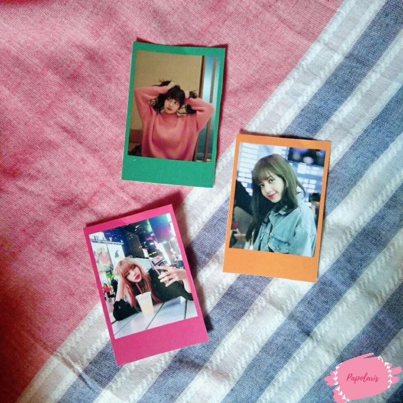 Cetak Foto Polaroid Single Square Strip Double Strip Frame Warna Custom