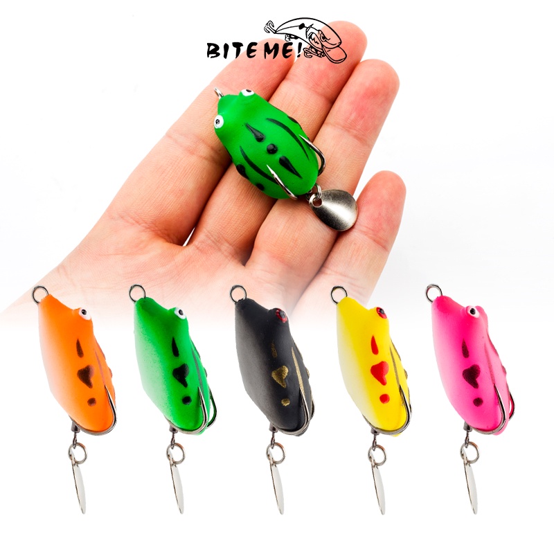 Umpan Pancing Soft Bait Bentuk Katak Imitasi Ukuran 4cm / 4g 5 Warna