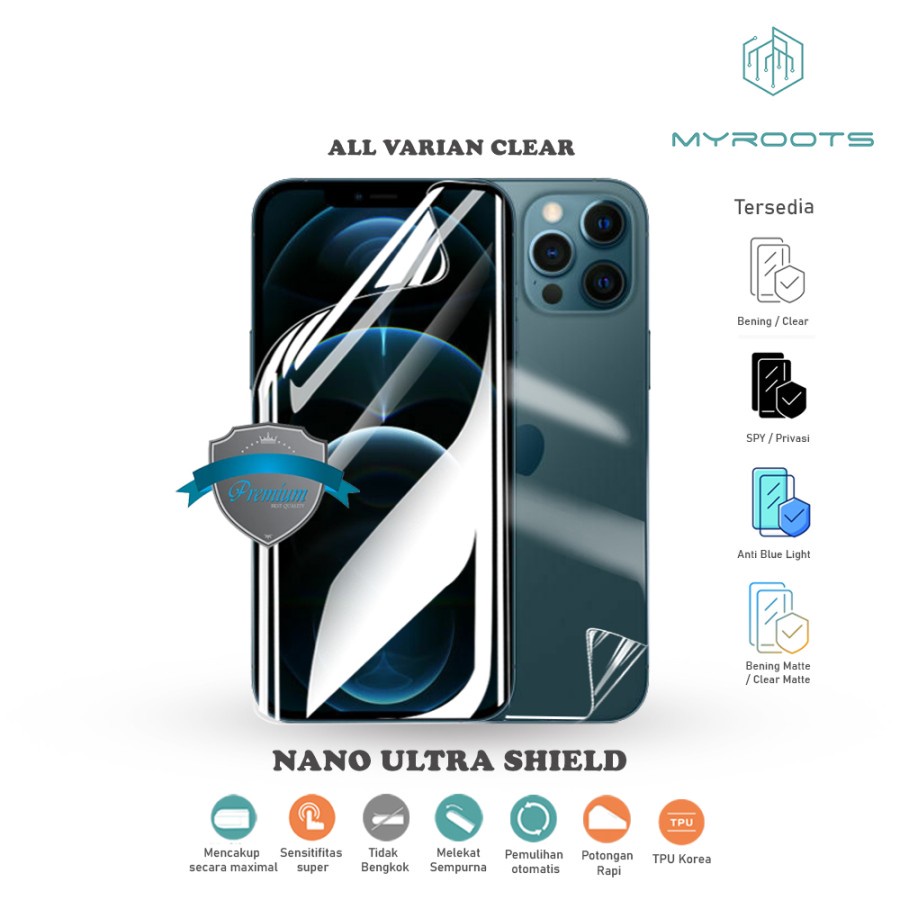 Anti Gores Jelly Hydrogel Redmi 10C - Redmi Note 10 - Note 10 Pro 4G 5G Nano Ultra Shield Myroots Anti Blue ray - Spy - Glare Matte
