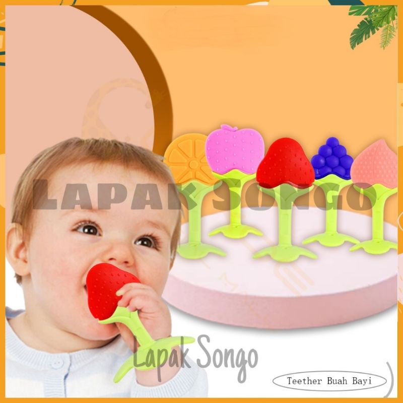 Gigitan Bayi BPA Free / Teether Bayi Berbentuk Buah / Teether Bahan Silikon