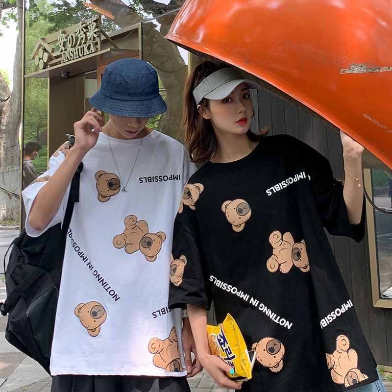 Kaos Oversize Import  Imposible Bear | KI124 | Atasan Oversized Bigsize • Couple • Fashion Wanita