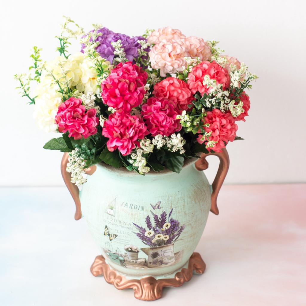 COD / SM.ID BUNGA BUKET BUNGA ARTIFICIAL ROSE BUNGA PALSU IMPORT DEKORASI RUMAH / PESTA P3122-5