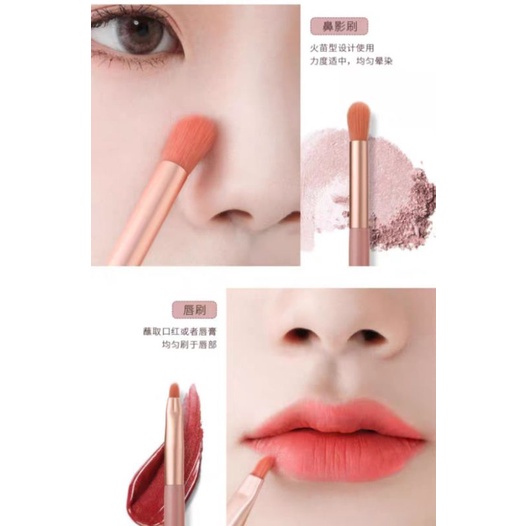 Kuas Set Make Up 8pcs|Kuas Blush On|Kuas Shading|Kuas Lipstick