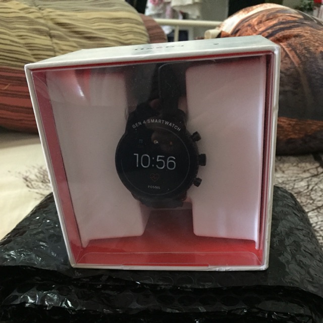 BQD1000 fossil gen 4 explorist smartwatch black rubber open sealed