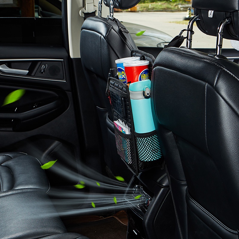 Car Multi Storage Holder Organizer Net Tempat Tissue Sampah Jok Tengah Mobil