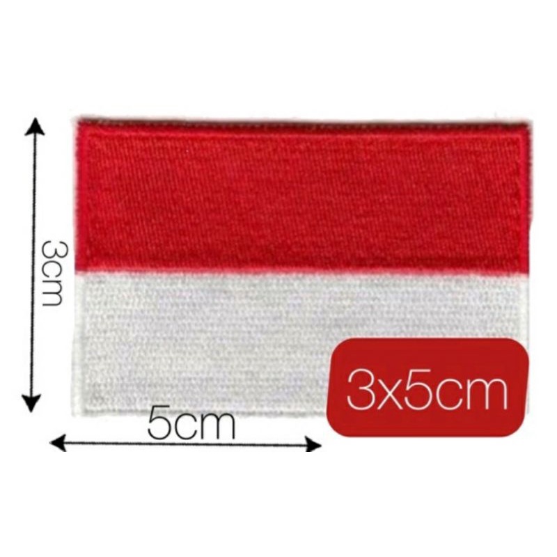 bendera merah putih/bed baju/BENDERA BORDIR