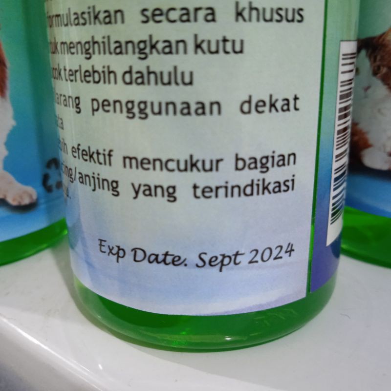 Shampo Kutu + Jamur + Conditioner Kucing dan Anjing 100ml - K&amp;J sampo Flea &amp; tick