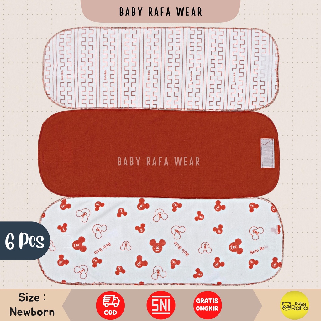 Serian Merah Bata - 6 pcs Gurita Perekat Bayi BRICK RED SERIES merk SNI Bolo - Bolo / Gurita Instan Bayi Serian Merah