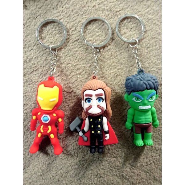 KeyChain Action Figure Spiderman Thor Hulk Captain America Iron Man Captain Wonder Woman Batman