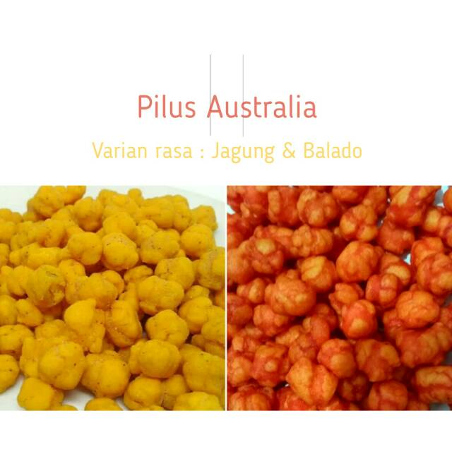 

Pilus Australia 500gr Varian Pedas & Gurih