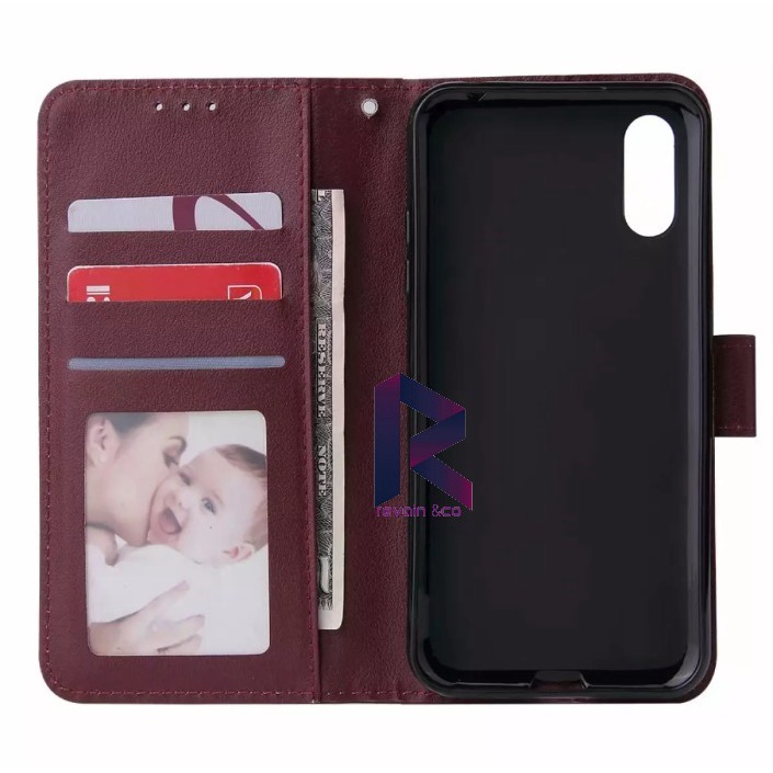 CASING VIVO Y91C FLIP WALLET LEATHER KULIT PREMIUM SARUNG BUKA TUTUP FLIP CASE VIVO Y91C