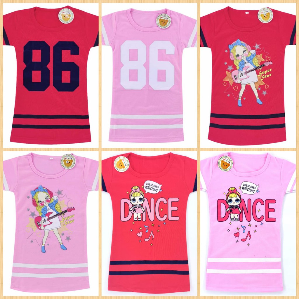 Tunik Anak Dance - Baju Anak Perempuan Superstar - Tunik  86 1-9Tahun MVIN