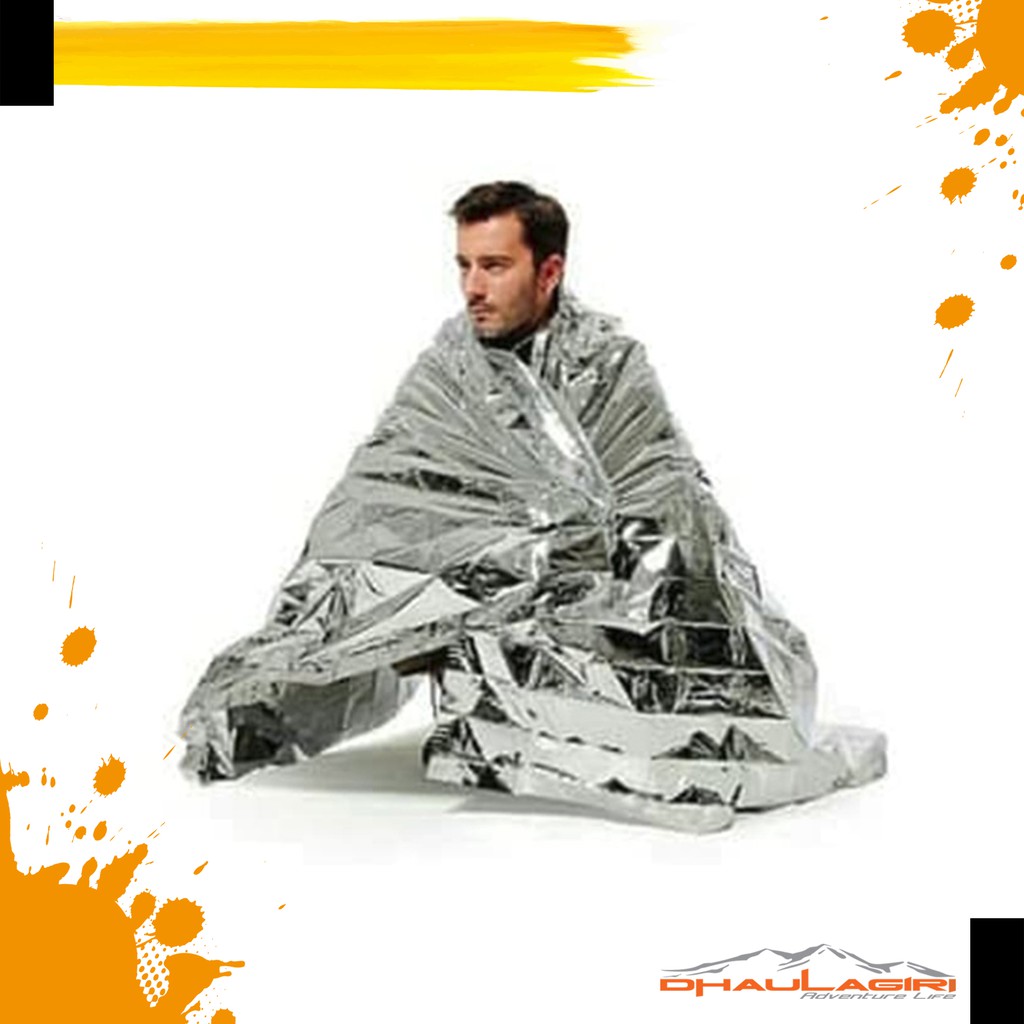 Emergency Blanket Dhaulagiri Silver Selimut Anti Hipotermia Survival Kit