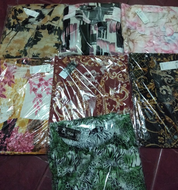 Cod Stelan Kemeja Katun Rayon. Pilih Warna Dan Motif Size L