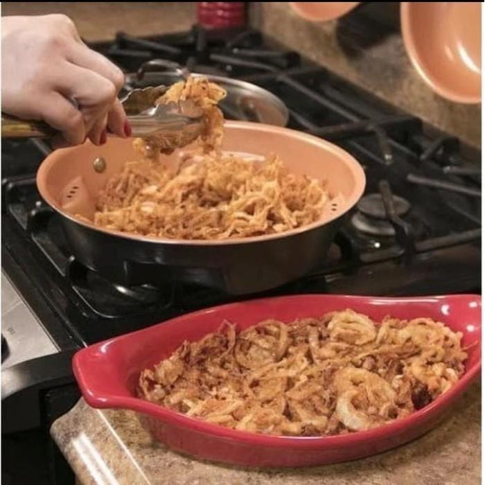 Steel Air Fry Pan Menggoreng Tanpa Minyak / Conventional Heat Frying