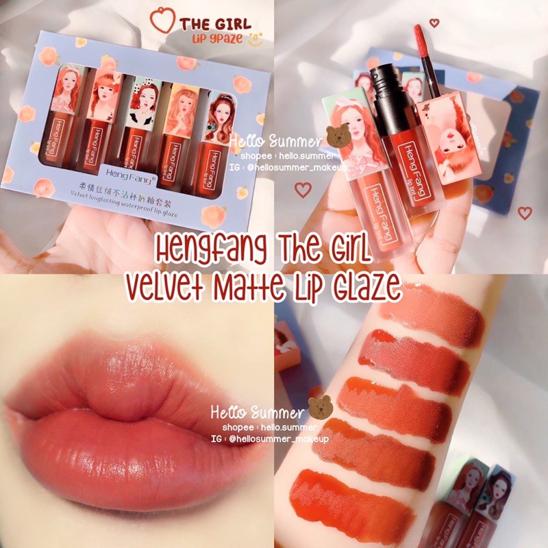 [ORI THAILAND] Hengfang the Girls Velvet Matte Lip Glaze