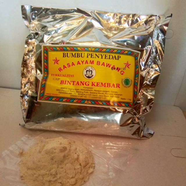 

Bumbu Tabur Penyedap Bintang Kembar Rasa Ayam Bawang 1kg