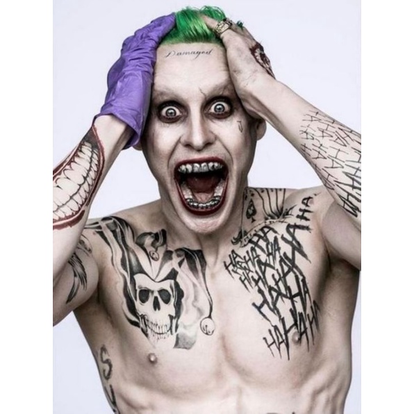 Tattoo Temporary Joker &amp; Harley Quinn Tato Temporer Hero DC Comic Tatto halloween