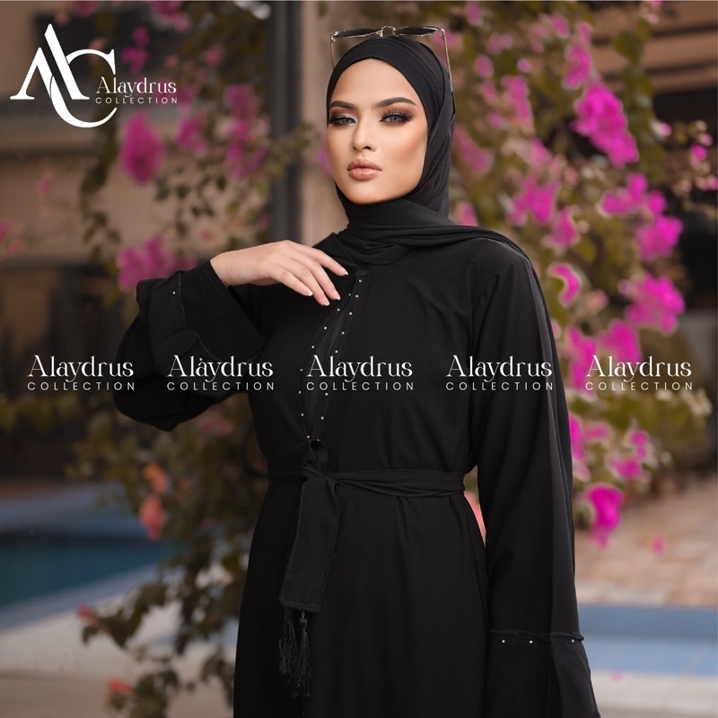 Baju Muslim Abaya Bordir Gamis Maxi Dress Arab Saudi Bordir Zephy Turki 538