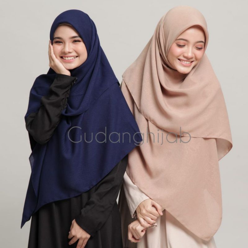 HIJAB SEGI EMPAT 130X130 SQUARE NECI JILBAB SEGI 4 SYARI DIAMOND POLOS JUMBO SYAR'I