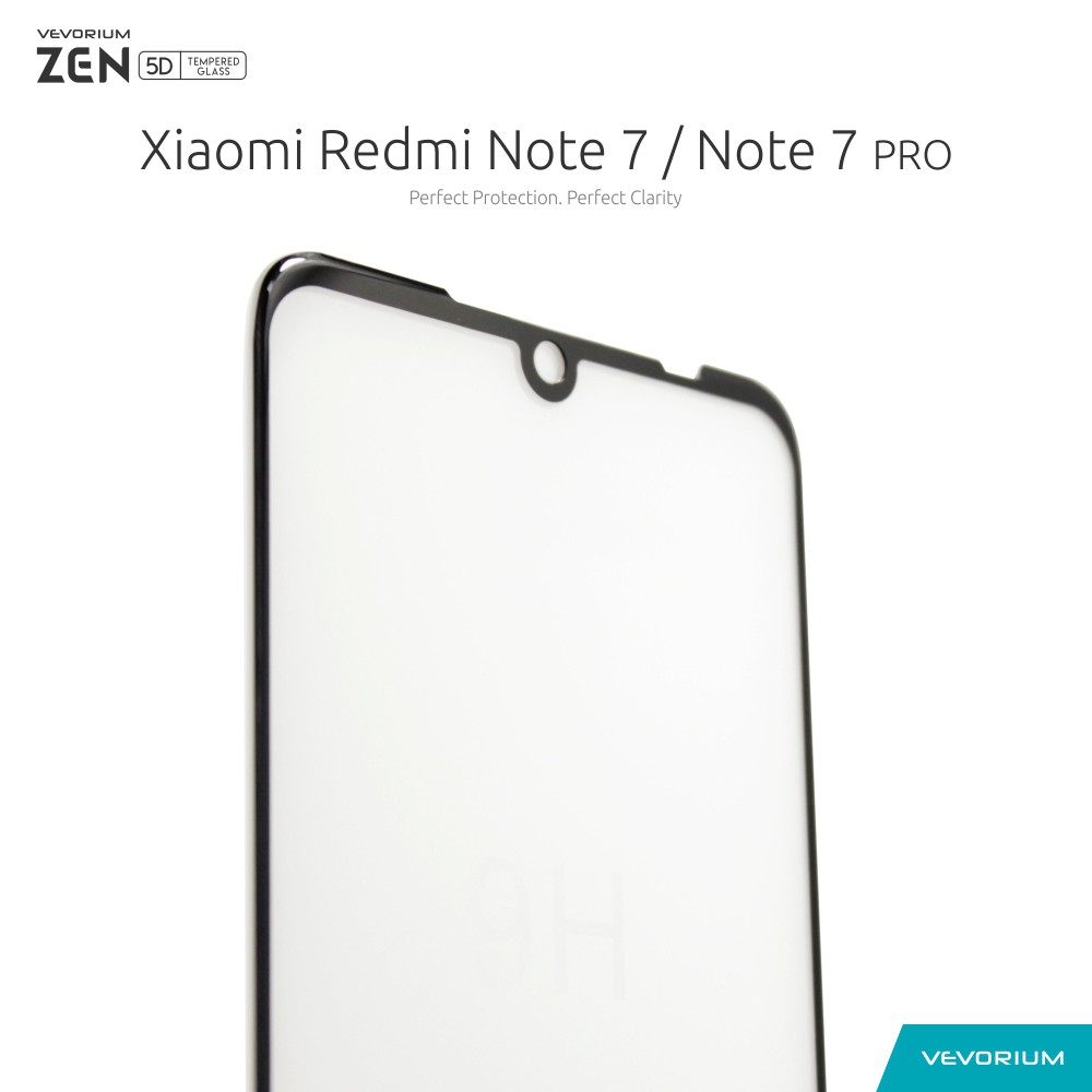 VEVORIUM ZEN 5D Xiaomi Redmi Note 7 Pro Note7 3D Full Tempered Glass Anti Gores Kaca