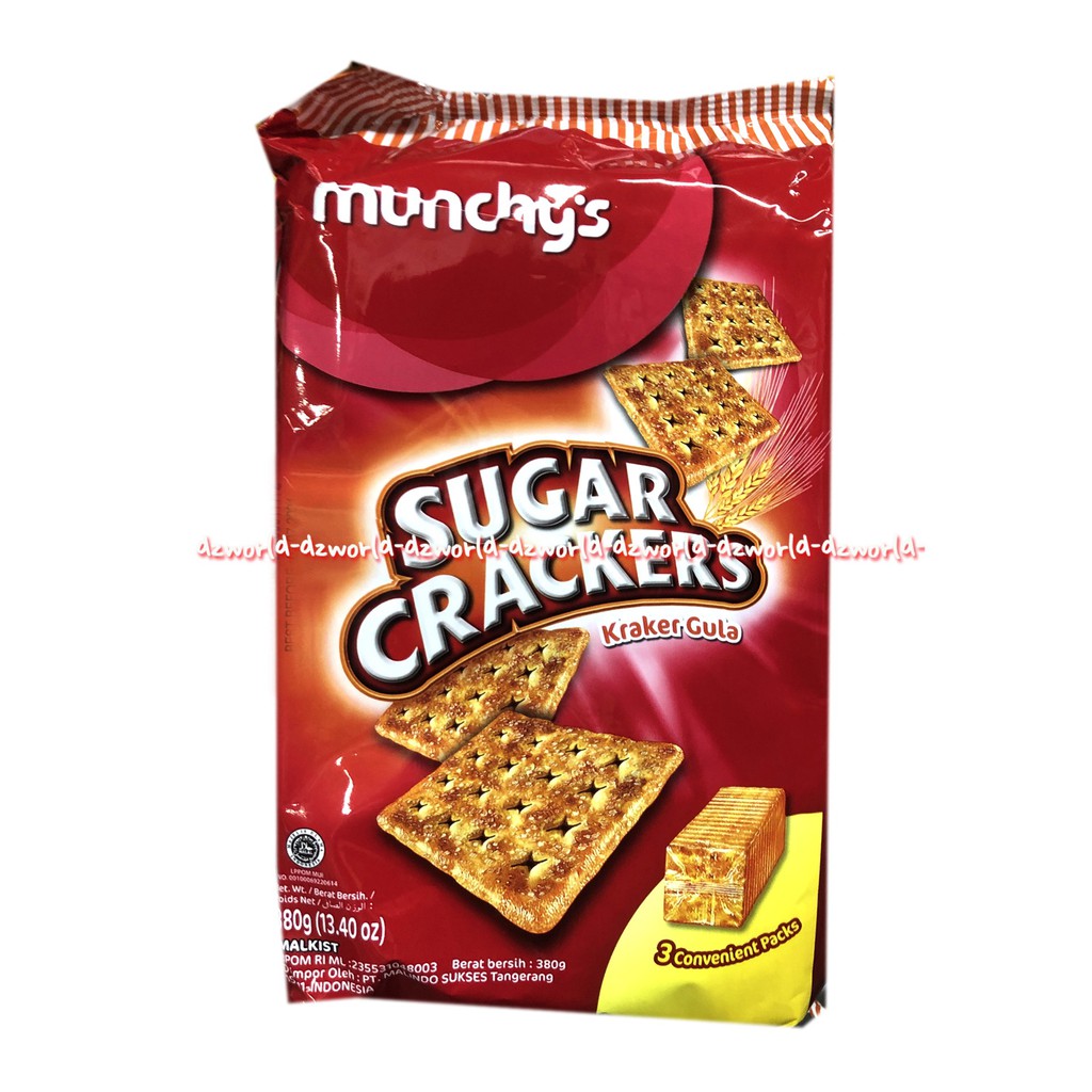 Munchy's Sugar Crackers 300gr Kraker Berkrim Gula Snack Cemilan Munchis