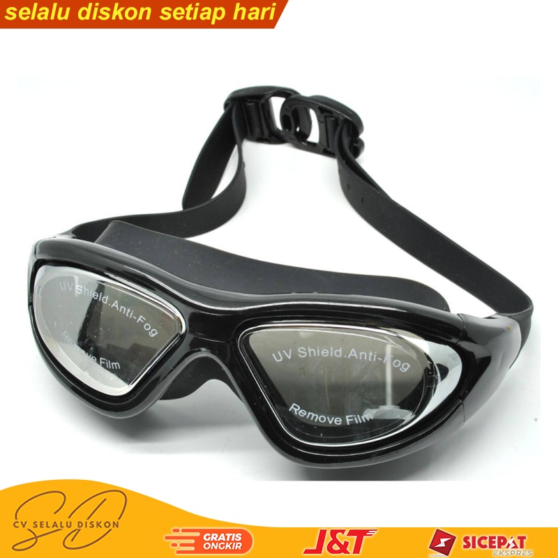 Kacamata Renang Dewasa Anti Fog RUIHE Kaca Mata Berenang Big Frame Pria Wanita Murah Riben Original 