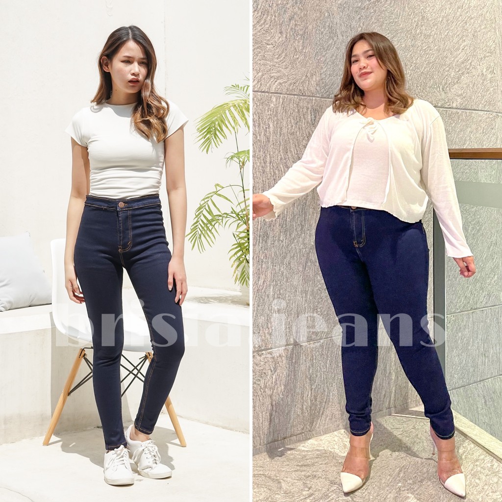 [SIZE 27-38] NAYEON Highwaist Jeans Skinny Polos Bigsize / Celana Panjang Jeans Wanita